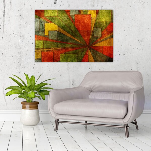 Slika geometrijske apstrakcije (90x60 cm)