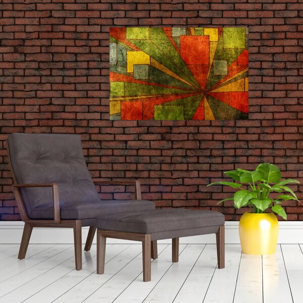 Slika geometrijske apstrakcije (90x60 cm)