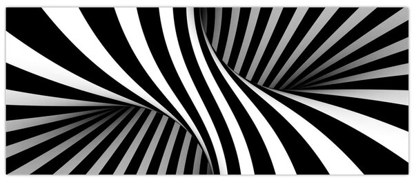 Apstraktna slika sa zebrastim prugama (120x50 cm)