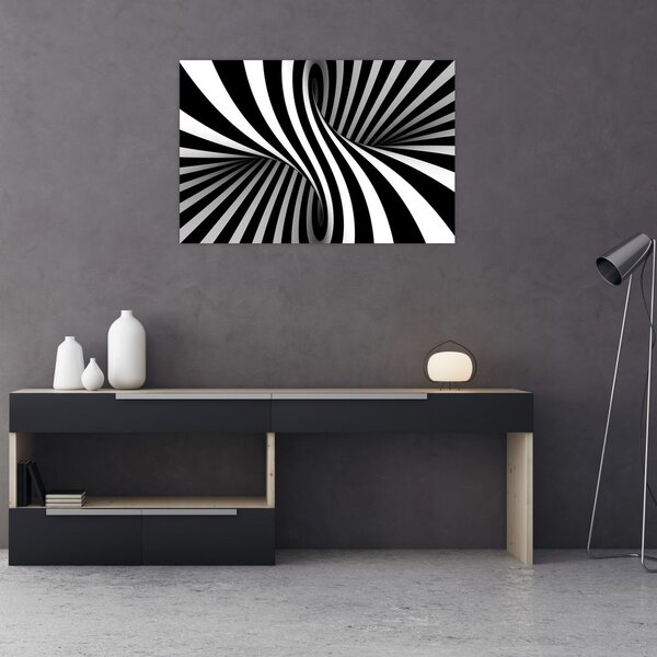 Apstraktna slika sa zebrastim prugama (90x60 cm)