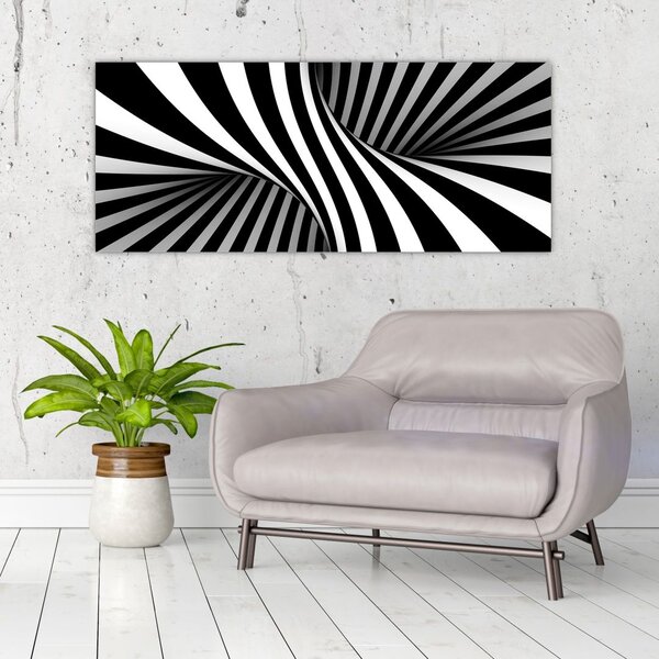 Apstraktna slika sa zebrastim prugama (120x50 cm)