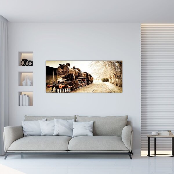 Slika - Povijesna lokomotiva (120x50 cm)