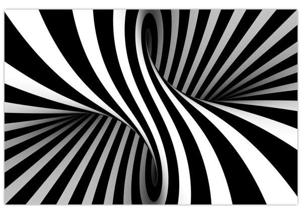 Apstraktna slika sa zebrastim prugama (90x60 cm)