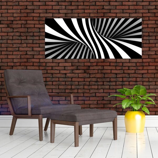 Apstraktna slika sa zebrastim prugama (120x50 cm)
