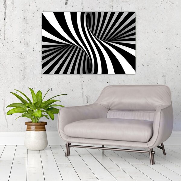 Apstraktna slika sa zebrastim prugama (90x60 cm)