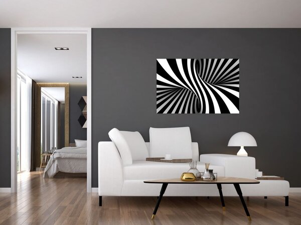 Apstraktna slika sa zebrastim prugama (90x60 cm)