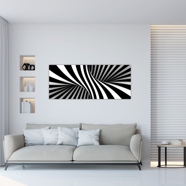 Apstraktna slika sa zebrastim prugama (120x50 cm)