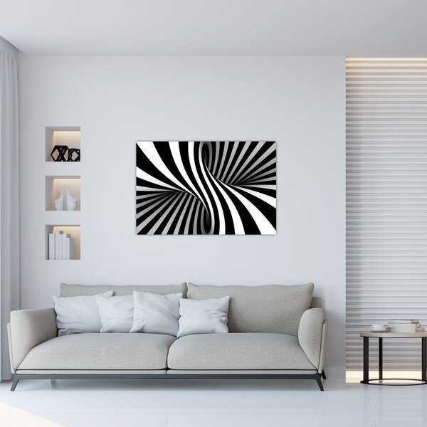 Apstraktna slika sa zebrastim prugama (90x60 cm)