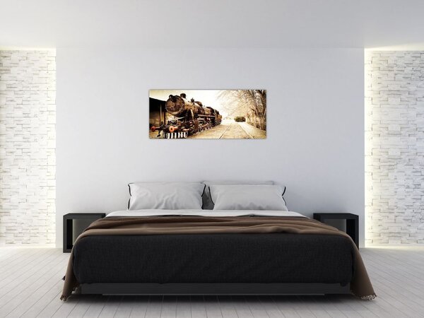 Slika - Povijesna lokomotiva (120x50 cm)