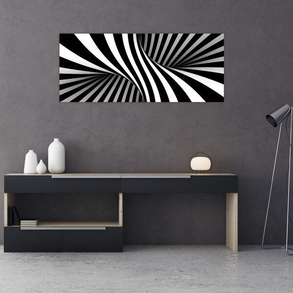 Apstraktna slika sa zebrastim prugama (120x50 cm)
