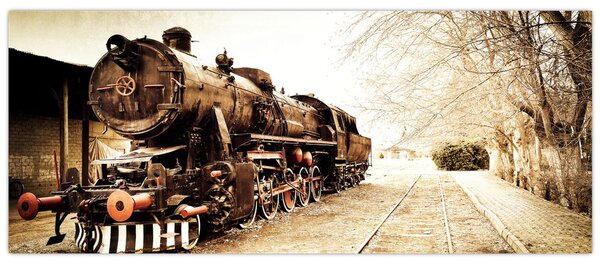 Slika - Povijesna lokomotiva (120x50 cm)
