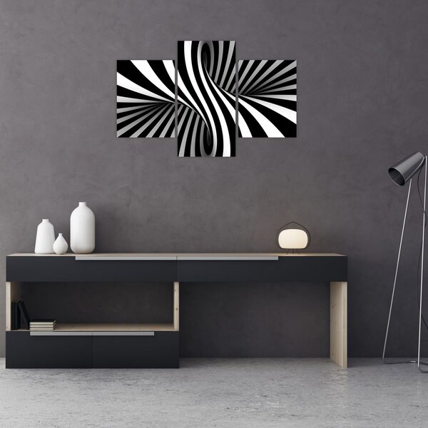 Apstraktna slika sa zebrastim prugama (90x60 cm)