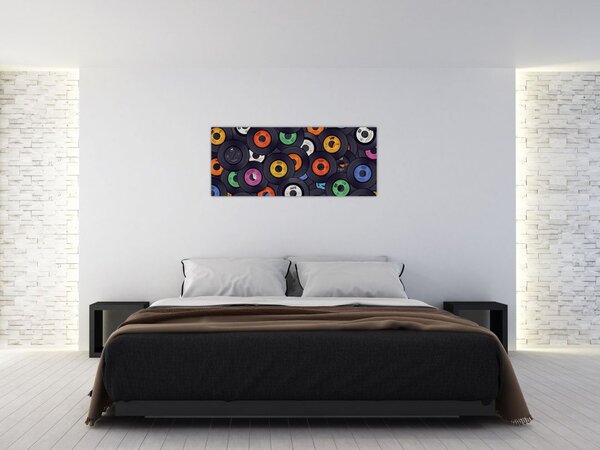 Slika - Glazbene gramofonske ploče (120x50 cm)