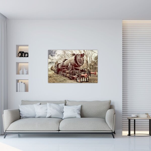 Povijesna slika lokomotive (90x60 cm)
