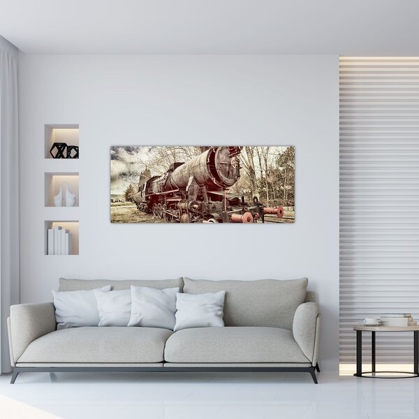 Povijesna slika lokomotive (120x50 cm)