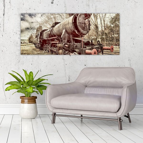 Povijesna slika lokomotive (120x50 cm)