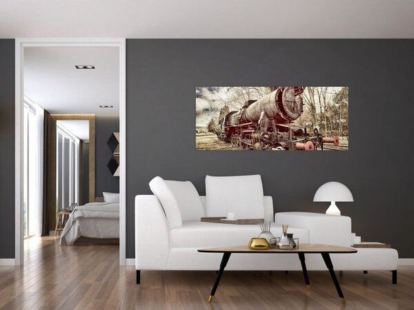Povijesna slika lokomotive (120x50 cm)
