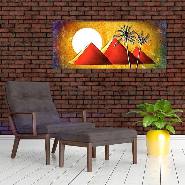 Slika naslikanih egipatskih piramida (120x50 cm)