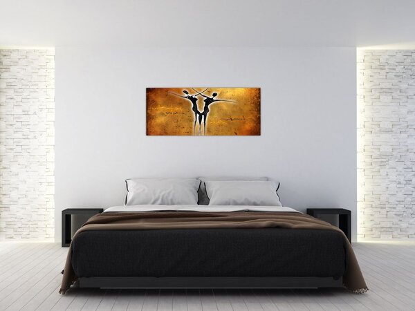 Slika naslikanog plesnog para (120x50 cm)