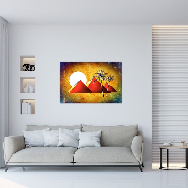 Slika naslikanih egipatskih piramida (90x60 cm)