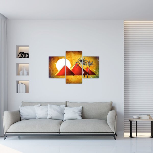 Slika naslikanih egipatskih piramida (90x60 cm)