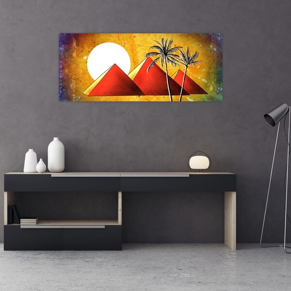 Slika naslikanih egipatskih piramida (120x50 cm)