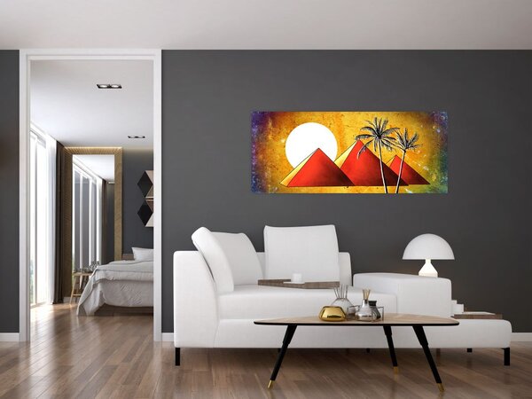 Slika naslikanih egipatskih piramida (120x50 cm)