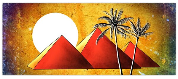Slika naslikanih egipatskih piramida (120x50 cm)
