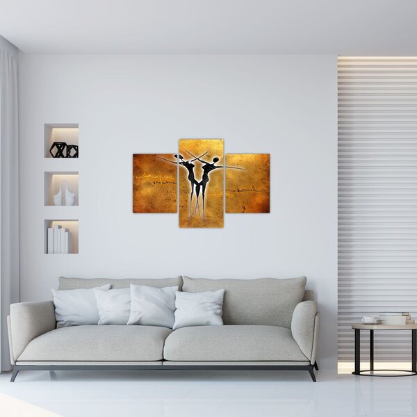 Slika naslikanog plesnog para (90x60 cm)