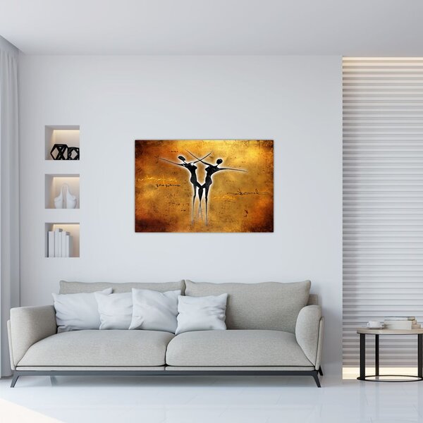 Slika naslikanog plesnog para (90x60 cm)
