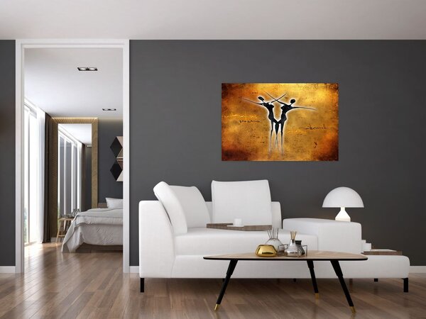 Slika naslikanog plesnog para (90x60 cm)