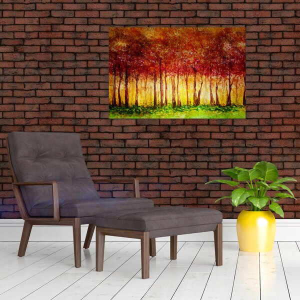 Slika - Naslikana listopadna šuma (90x60 cm)