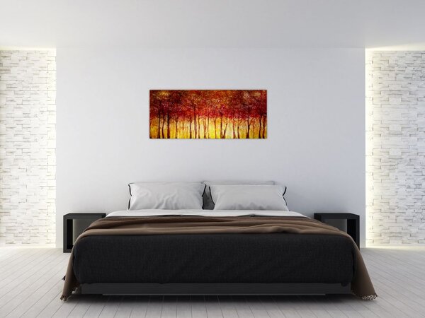 Slika - Naslikana listopadna šuma (120x50 cm)
