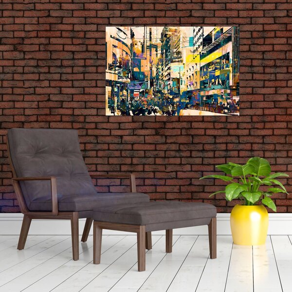 Slika naslikanih apstrakcija (90x60 cm)