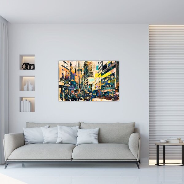 Slika naslikanih apstrakcija (90x60 cm)