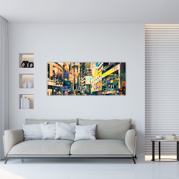 Slika naslikanih apstrakcija (120x50 cm)