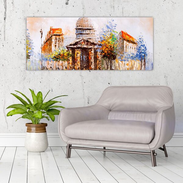 Slika - Naslikani gradski spomenik (120x50 cm)