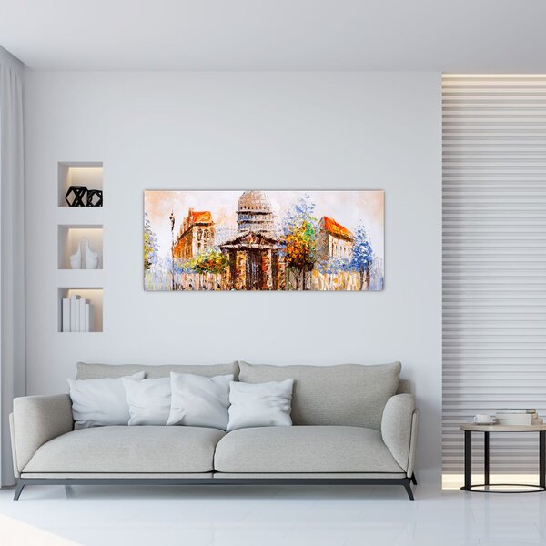 Slika - Naslikani gradski spomenik (120x50 cm)