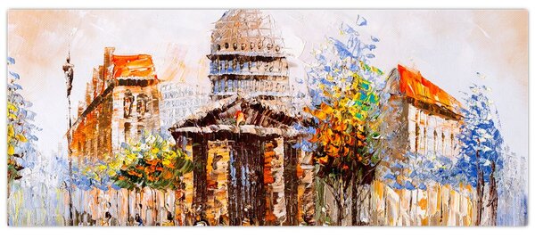 Slika - Naslikani gradski spomenik (120x50 cm)