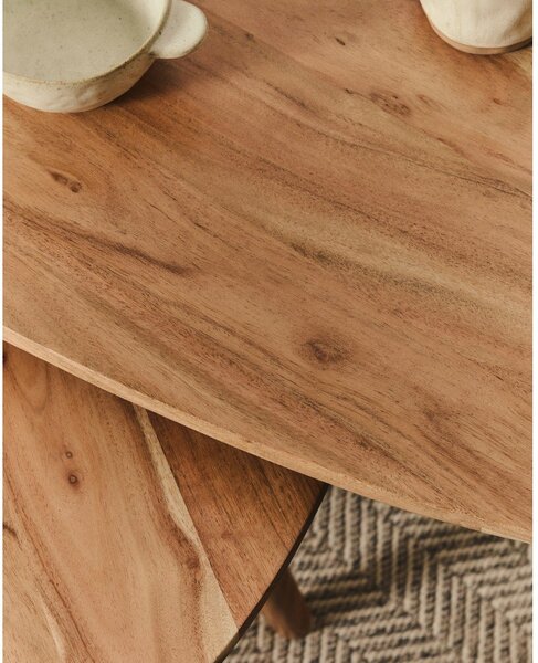 Pomoćni stolići u setu 2 kom od masivnog bagrema 60x61 cm Duvani – Kave Home