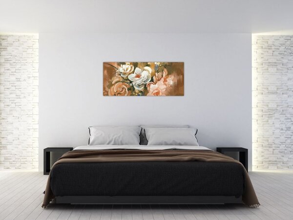 Slika - Naslikani buket cvijeća (120x50 cm)