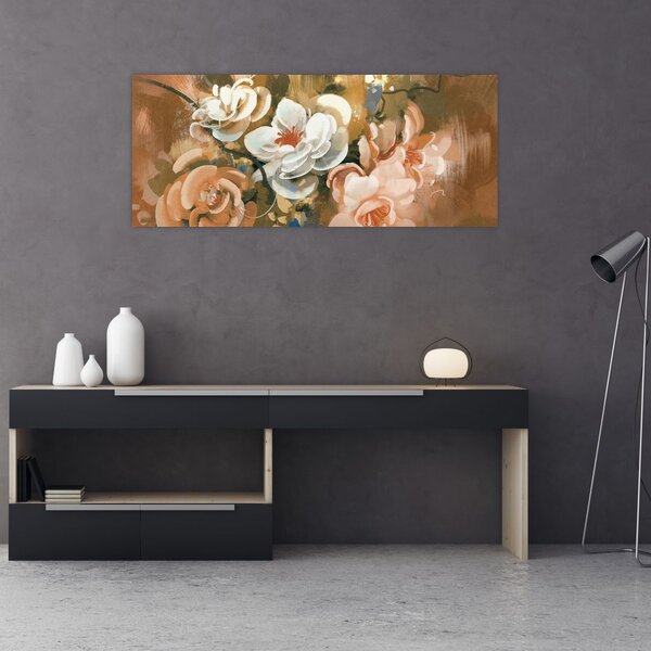 Slika - Naslikani buket cvijeća (120x50 cm)