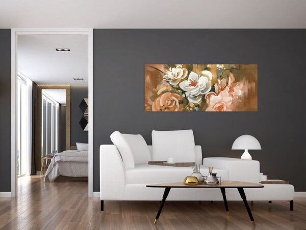 Slika - Naslikani buket cvijeća (120x50 cm)