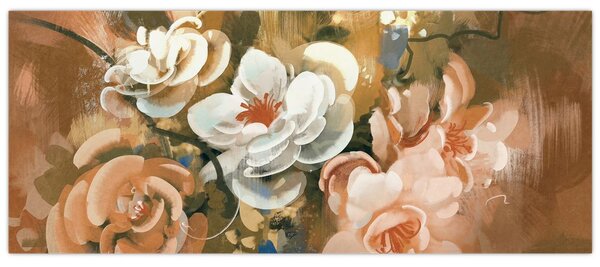 Slika - Naslikani buket cvijeća (120x50 cm)
