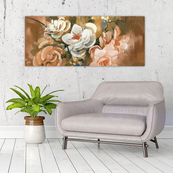Slika - Naslikani buket cvijeća (120x50 cm)