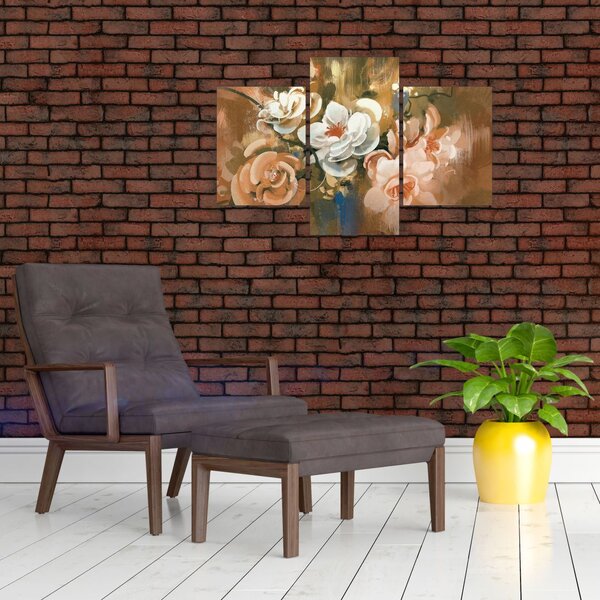 Slika - Naslikani buket cvijeća (90x60 cm)