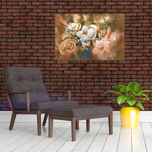 Slika - Naslikani buket cvijeća (90x60 cm)