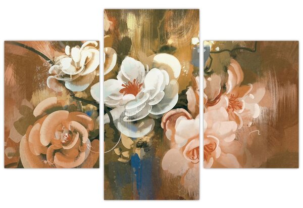 Slika - Naslikani buket cvijeća (90x60 cm)