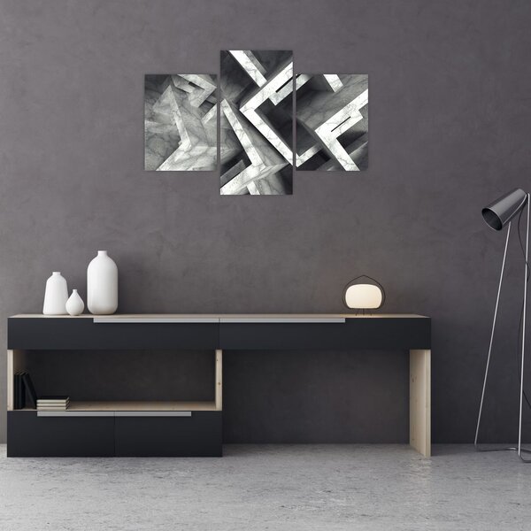 Apstraktna slika kockica (90x60 cm)