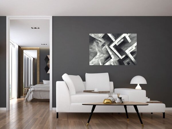 Apstraktna slika kockica (90x60 cm)